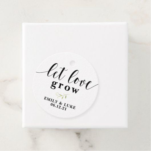 Chalkboard Lassend Liebe Grow Wedding Pflanze Lieb Geschenkanhänger (Beispiel)