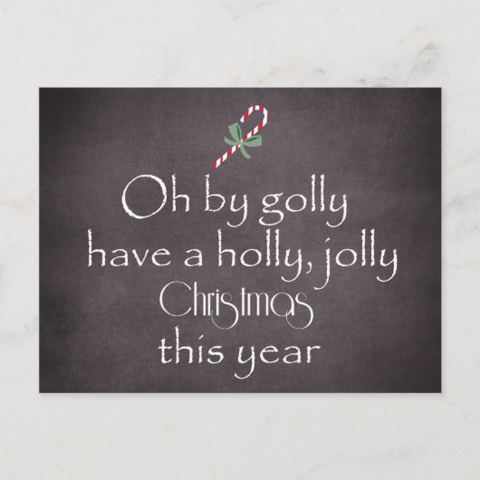 Chalkboard: Lasst euch ein Holly Jolly Weihnachten (Vorderseite)
