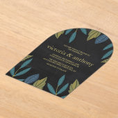 Chalkboard Leaf Wedding Acryleinladungen (Ablage )