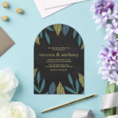 Chalkboard Leaf Wedding Acryleinladungen (Insitu (Hochzeit))