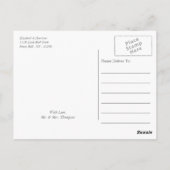 Chalkboard Leaf Wedding Vielen Dank Postkarte (Rückseite)