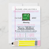 Chalkboard Lehrer Abschluss Einladung (Vorderseite)