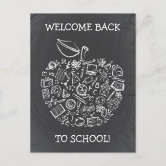 Chalkboard-Lehrer Apple-Postkarte Postkarte
