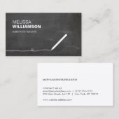 Chalkboard-Lehrer, Educational Business Card Visitenkarte (Vorne/Hinten)