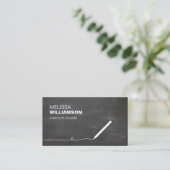 Chalkboard-Lehrer, Educational Business Card Visitenkarte (Stehend Vorderseite)