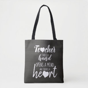Chalkboard-Lehrer Inspiration-Quote-Typografie Tasche