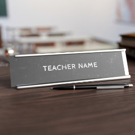 Chalkboard-Lehrer oder Tutor-Schreibtisch Schreibtischnamensplakette