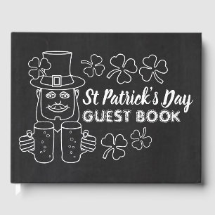 Chalkboard Leprechaun, St Patrick's Day Gästebuch