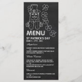 Chalkboard Leprechaun, St Patrick's Day Menu Card Menükarte (Vorderseite)