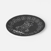 Chalkboard Leprechaun, St Patrick's Day Party Pappteller (Schrägansicht)