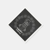Chalkboard Leprechaun, St Patrick's Day Party Serviette (Ecke)