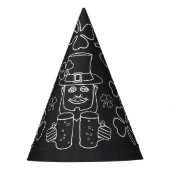 Chalkboard Leprechaun, St Patrick's Day Partyhütchen (Vorderseite)