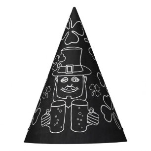 Chalkboard Leprechaun, St Patrick's Day Partyhütchen