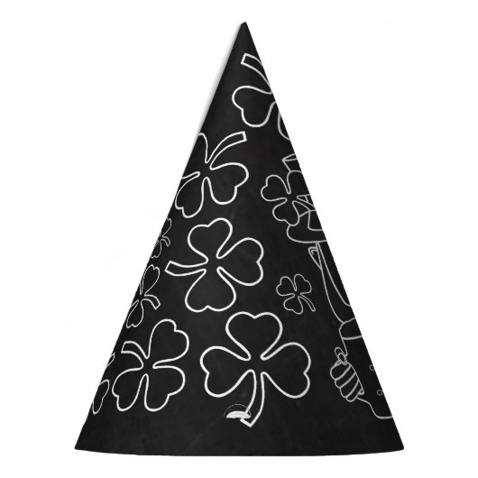 Chalkboard Leprechaun, St Patrick's Day Partyhütchen (Links)