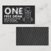 Chalkboard Leprechaun, St Patrick's Day Ticket (Vorne/Hinten)