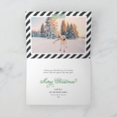 Chalkboard Letting Holiday Foto Card Feiertagskarte (Innenseite)