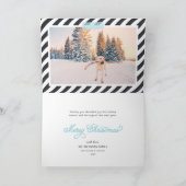 Chalkboard Letting Holiday Foto Card Feiertagskarte (Innenseite)