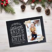 Chalkboard Letting Holiday Foto Card Magnetkarte