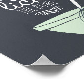 Chalkboard Lick the Bowl Quote Küche Drucken Poster (Ecke)