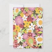 Chalkboard LIEBE Blume Bloom Brautparty Einladung (Rückseite)