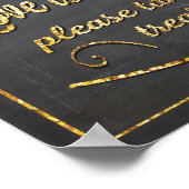 Chalkboard-Liebe ist Sweet Gunst Wedding Sign Poster (Ecke)