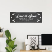 Chalkboard-Liebe ist Sweet Sign Poster (Heimbüro)