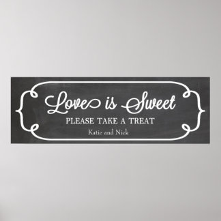 Chalkboard-Liebe ist Sweet Sign Poster