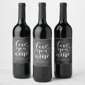 Chalkboard Liebe Sie mehr als Wine Valentine Weinetikett (Flaschen)