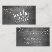 Chalkboard Light Strings Elaborate Bold Registry Begleitkarte (Vorne/Hinten)