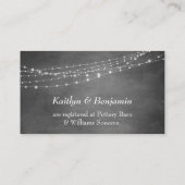 Chalkboard Light Strings Elaborate Gift Registry e Begleitkarte (Rückseite)