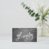 Chalkboard Light Strings Elaborate Gift Registry e Begleitkarte (Stehend Vorderseite)