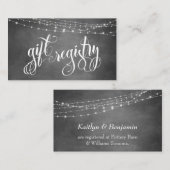 Chalkboard Light Strings Elaborate Gift Registry e Begleitkarte (Vorne/Hinten)