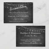 Chalkboard & Light Strings Hochzeitsunterkünfte Begleitkarte (Vorne/Hinten)