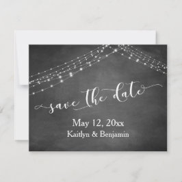 Chalkboard Light Strings Kalligraphie Save the Dat Save The Date