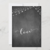 Chalkboard Light Strings Renewal Celebration Einladung (Rückseite)