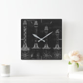 Chalkboard Lighthouse Plans - Zeit Quadratische Wanduhr (Zuhause)