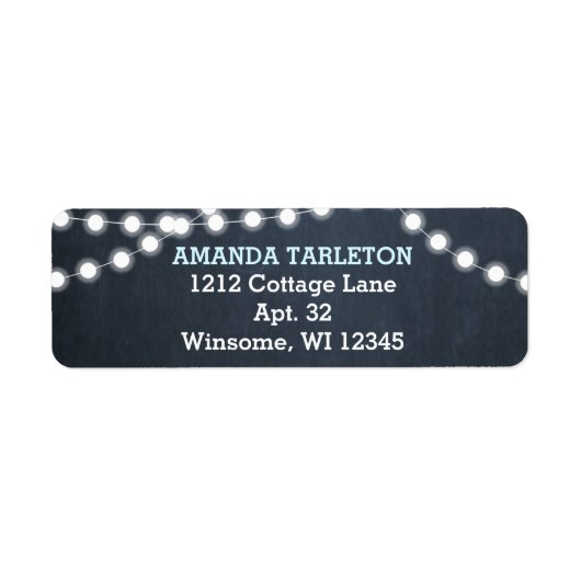 Chalkboard Lights Aqua Personalisiert (Vorne)