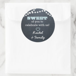 Chalkboard Lights Aqua Sweet Leckerei Bag Sticker