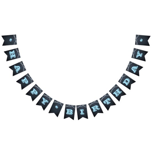 Chalkboard Lights Blue All Ocassion Custom Banner (Alle)