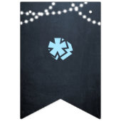 Chalkboard Lights Blue All Ocassion Custom Banner (Erste Fahne)