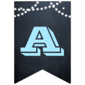 Chalkboard Lights Blue All Ocassion Custom Banner (Dritte Fahne)