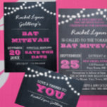 Chalkboard Lights Dark Pink Bat Mitzvah Vielen Dan Dankeskarte<br><div class="desc">Zeigen Sie Ihre Dankbarkeit im Stil mit diesem Shabby Chic Dankeschön Anmerkungen. Jede Textzeile ist vollständig anpassbar,  einschließlich optional in der Nachricht,  um zu sagen,  was Sie gewollt (löschen,  um leer verlassen).</div>