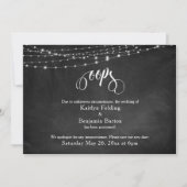 Chalkboard & Lights Hochzeitsnacht Spaß "Oops" Einladung (Vorderseite)
