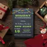 Chalkboard Lights Holiday Housewarming Einladung<br><div class="desc">Diese rustikale Chic-Einladung ist perfekt für jedes Ferienhaus Party. Jedes Element ist vollständig anpassbar,  um genau zu sagen,  was Sie gewollt.</div>