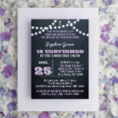 Chalkboard Lights Lilac-Bestätigung Einladung