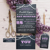 Chalkboard Lights Lilac Personalisiert