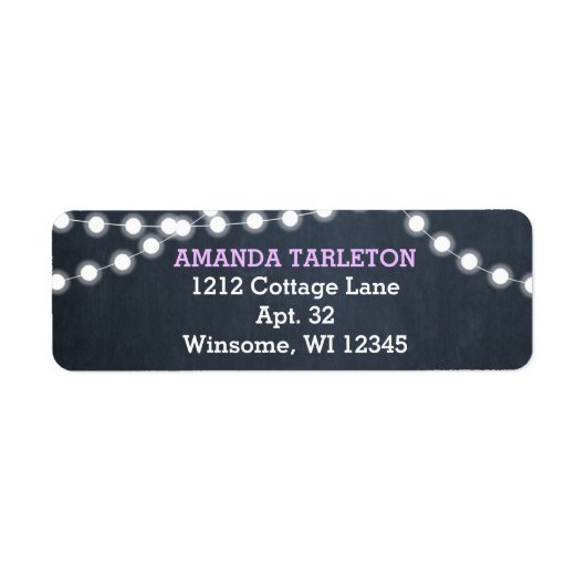 Chalkboard Lights Lilac Personalisiert (Vorne)