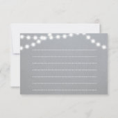 Chalkboard Lights Lilac Quinceñera Note Card Einladung (Rückseite)