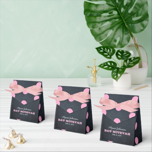 Chalkboard Lights Pink Bat Mitzvah Gevor Box Geschenkschachtel (Zahlreiche)