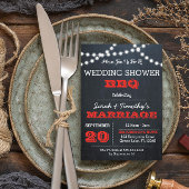 Chalkboard Lights Red Wedding Brautparty Einladung